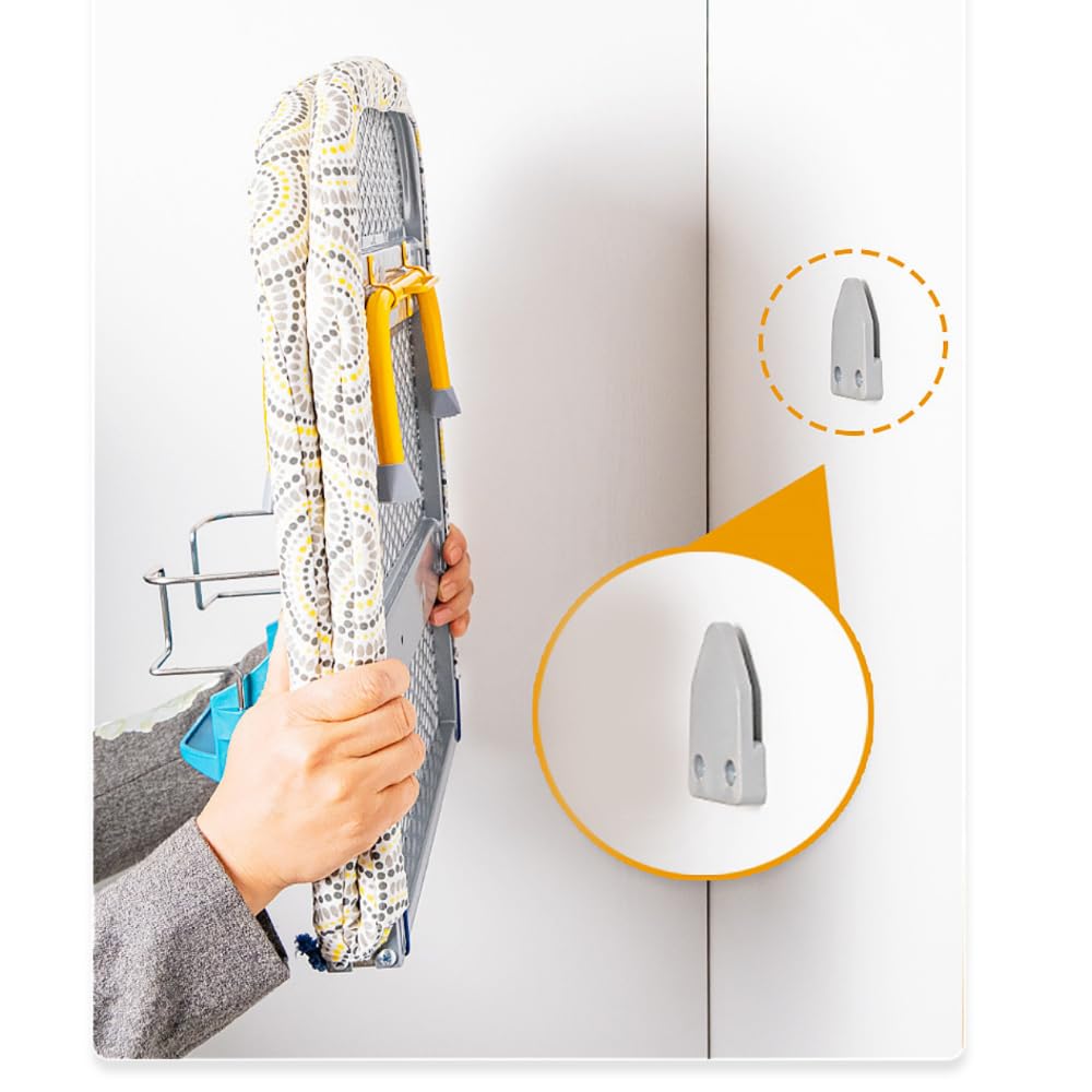 NEWFUN Bügelbrett Klappbar, Tischbügelbrett Klappbar, Tischbügelbrett, Klappbare Tischbeine für Platzersparnis, Kompaktes Bügelbrett mit Bügeltischhalter, Bügeln Schnell und Einfach, Grau,89x33cm
