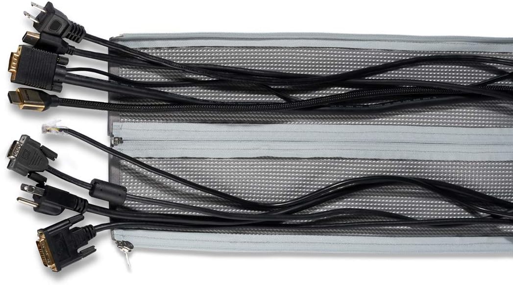 Zipped Cable Sleeve 30" Length (Black) by Uplift Desk