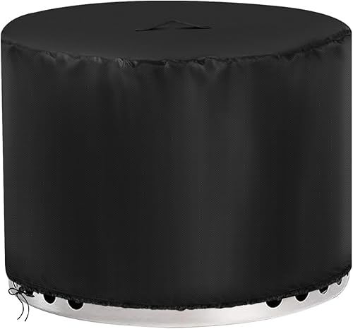 POMER Cubierta para hoguera, cubiertas redondas de 20 pulgadas para cuenco de fuego pequeño, impermeable, cubierta para fogata de gas al aire libre,