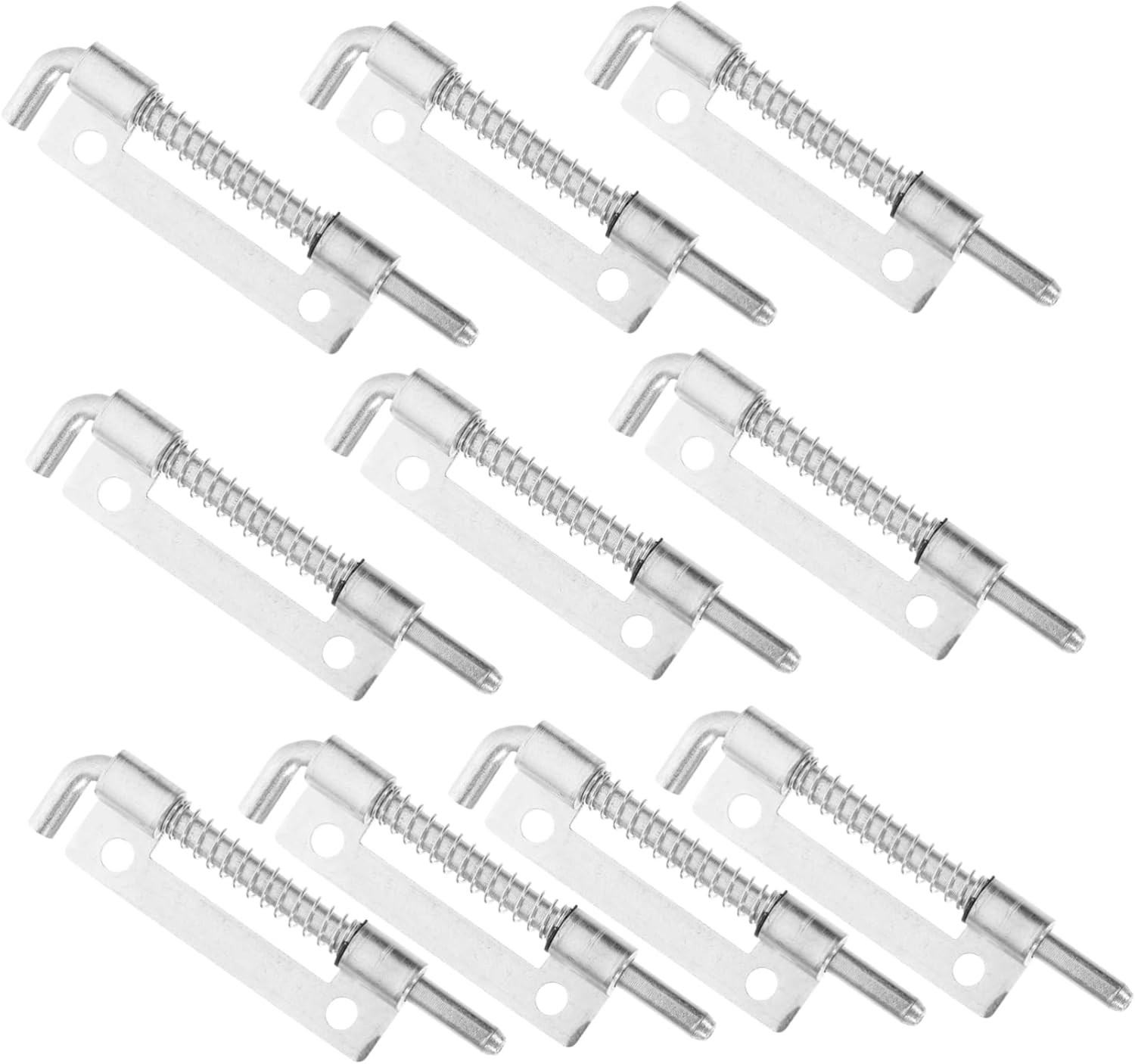 Gatuida 40pcs Spring Loaded Bolt Latch Galvanized Locked Latch for Cabinets Doors and Gates Automatic Rebound Design for Versatile Use Various Locations
