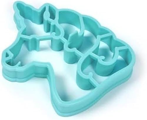 Fred & Friends Crack A Smile - Molde de silicona para huevo y panqueques para desayuno. 5.75 pulgadas, unicornio azul