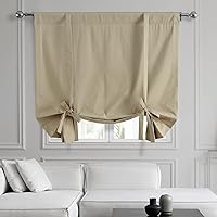 Vista 15 de HPD Half Price Drapes Cortinas enrollables de algodón liso para oscurecer la habitación, cortinas enrollables para ventanas para sala de estar