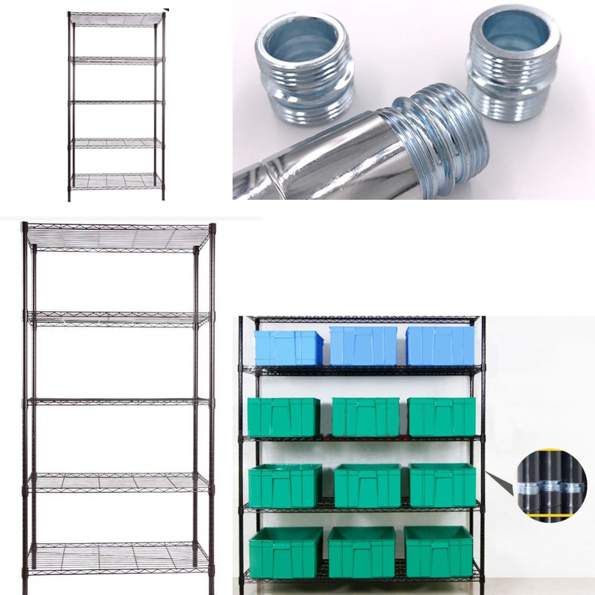 Wire Shelf Connectors - Stabilize Your Shelving -5 Wire Shelf Connectors - Stabilize Your Shelving -5