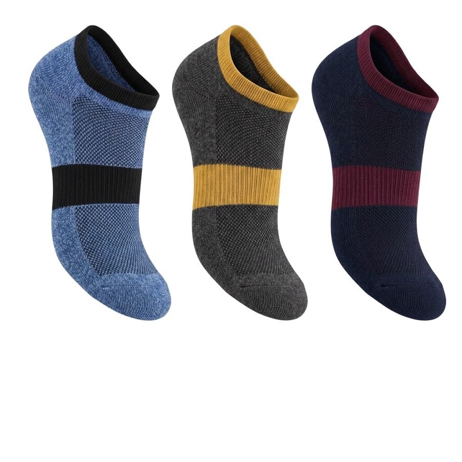 Men's Cotton No Show Ankle Socks | Breathable Low Cut Invisible Socks | Soft Stretch Casual, Sports, Running & Gym Socks | Multicolor | (Pack of 4)-picture-27