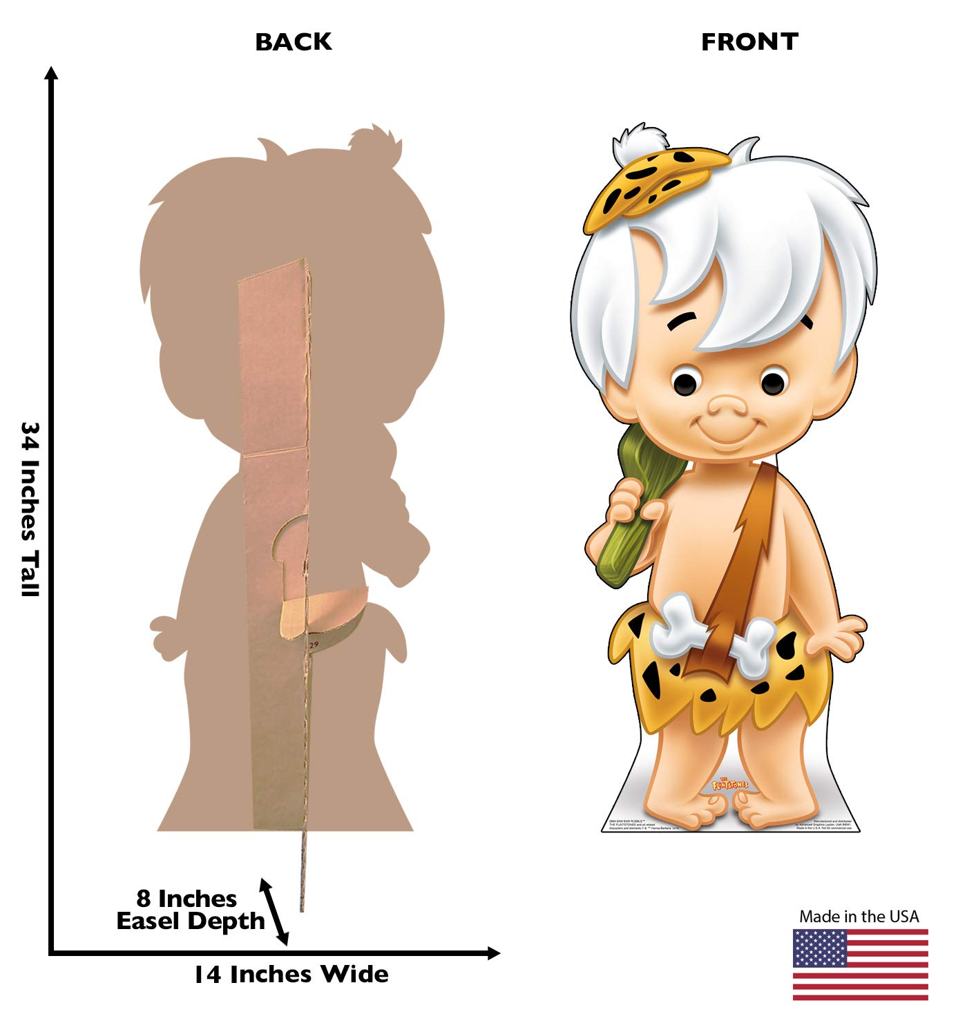 Cardboard People Bam Bam Rubble Life Size Cardboard Cutout Standup - Hanna-Barbera The Flintstones
