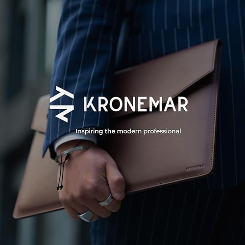 Miniatura 7 de Kronemar Funda de piel de grano completo para laptop de 13 pulgadas, compatible con MacBook Pro 2016-2022 de 13 pulgadas, MacBook Air 2018-2022 de