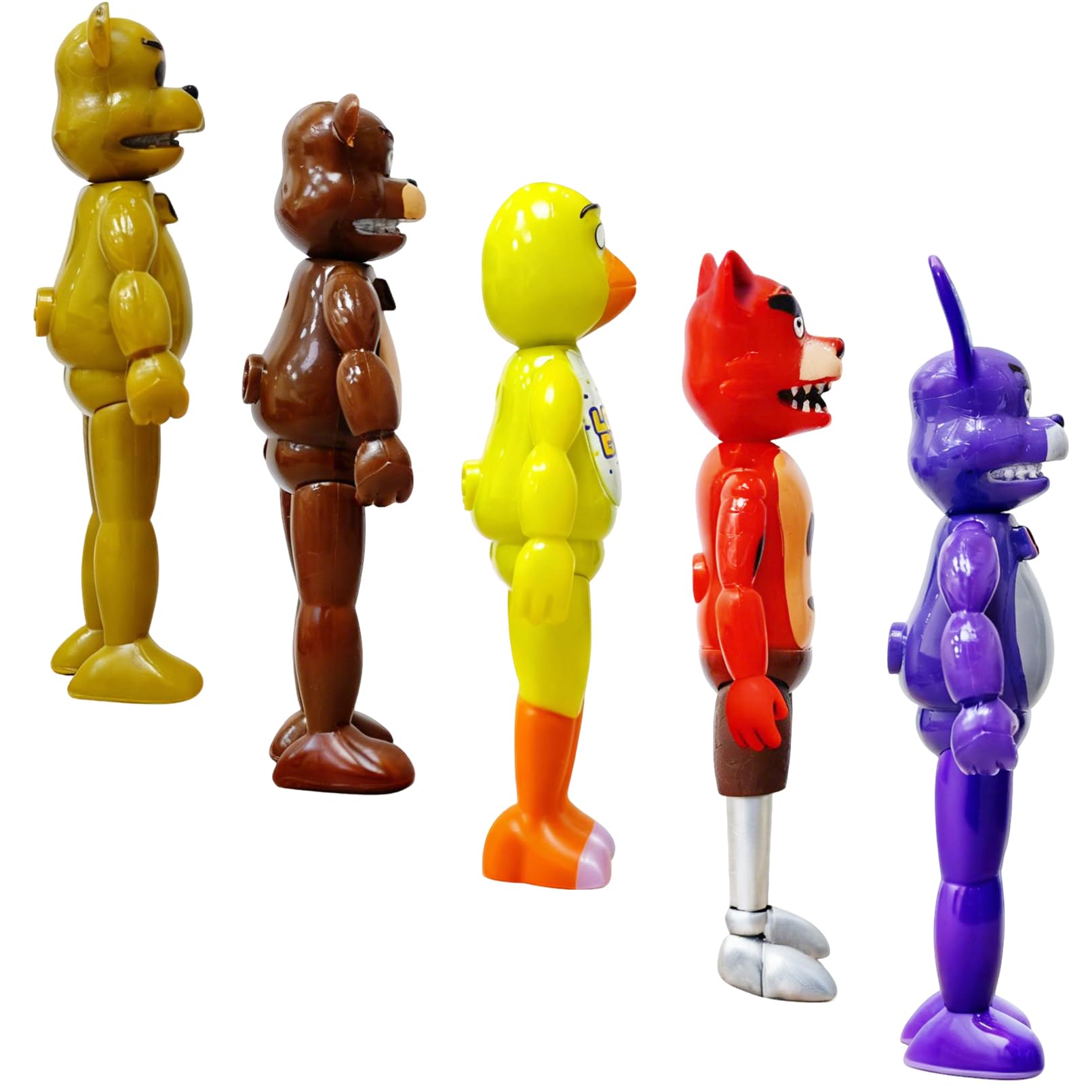 Action Figures Set, 5 Pcs Action Figures Toy, 5.5 Inches Movable Joints Collectible Toys Set with Light for Toys Dolls Gifts Cake Toppers