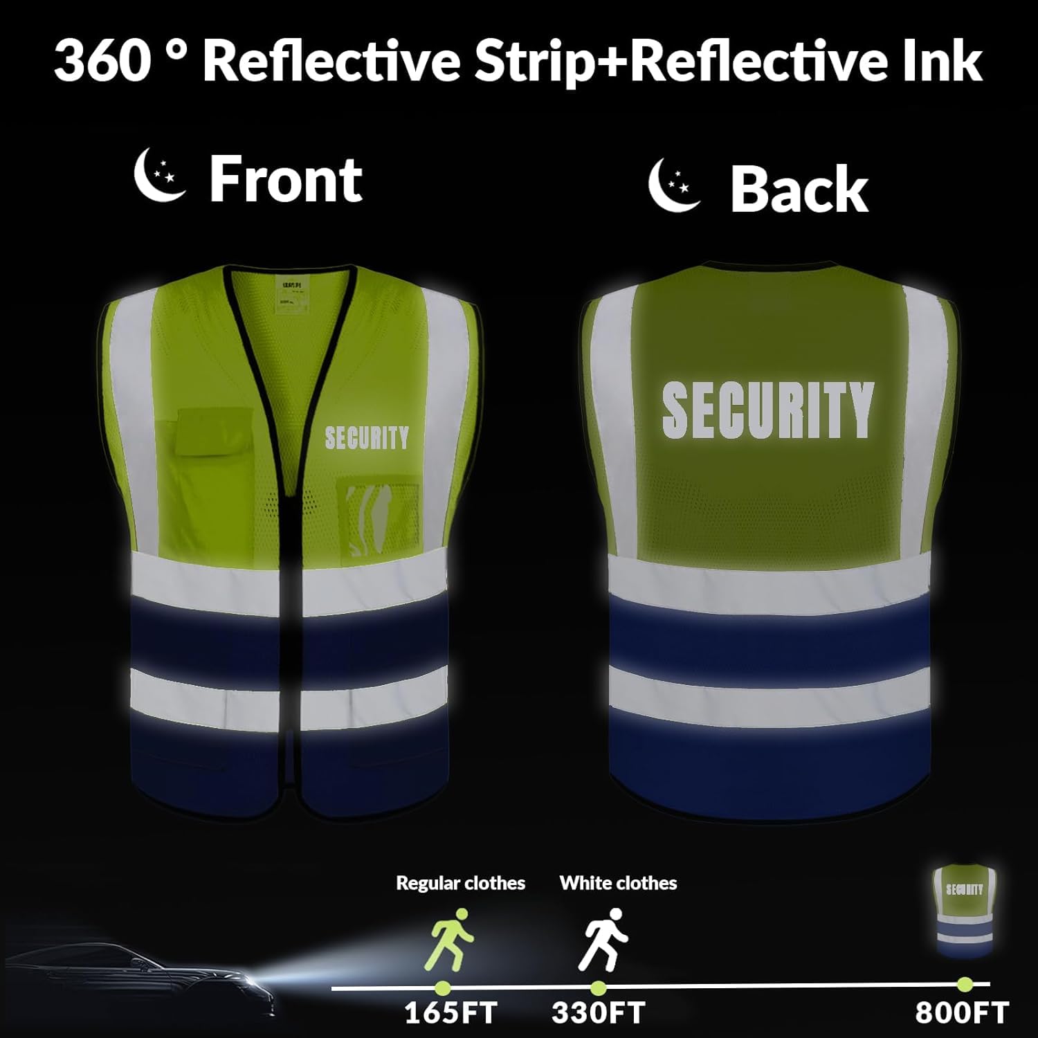 hi vis chaleco reflectante de alta visibilidad, Chaleco de seguridad Chaleco reflectante ligero Chaleco de seguridad de alta visibilidad for correr