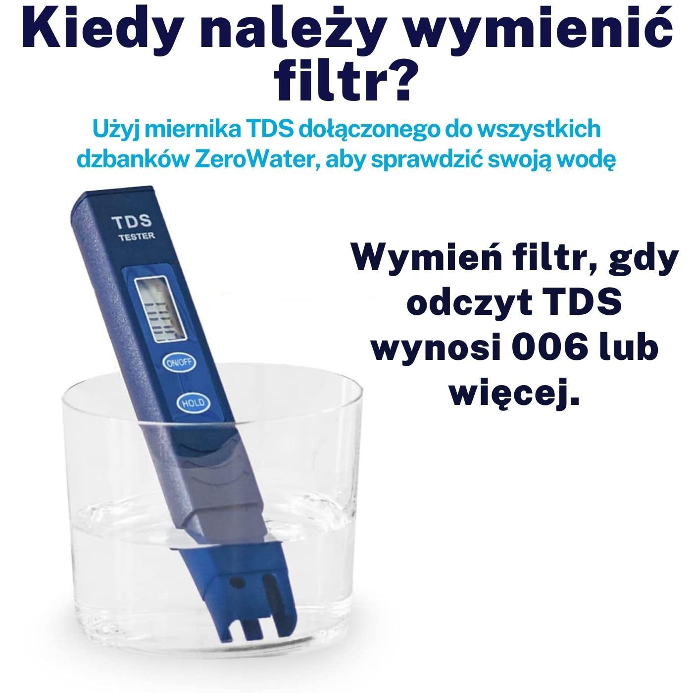 Zerowater ZP-006-4 Dzbanek Filtrujący, Niebieski/Biały, 1,4 L