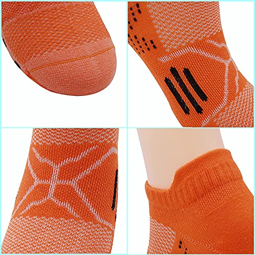 Teebulen Women 6-Pack Mixed Anti Odor Blister Resisting Sweat Wick Low Cut Cotton Sports Running Socks,Size 4-8 #TOP3