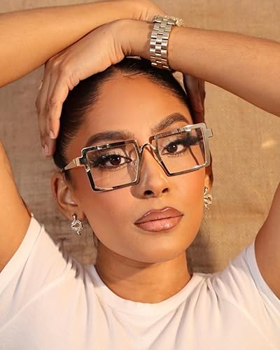 Miniatura 3 de VOOGLAM Gafas de bloqueo de luz azul rectángulo con estilo para mujer, anti fatiga ocular UV Cairbre