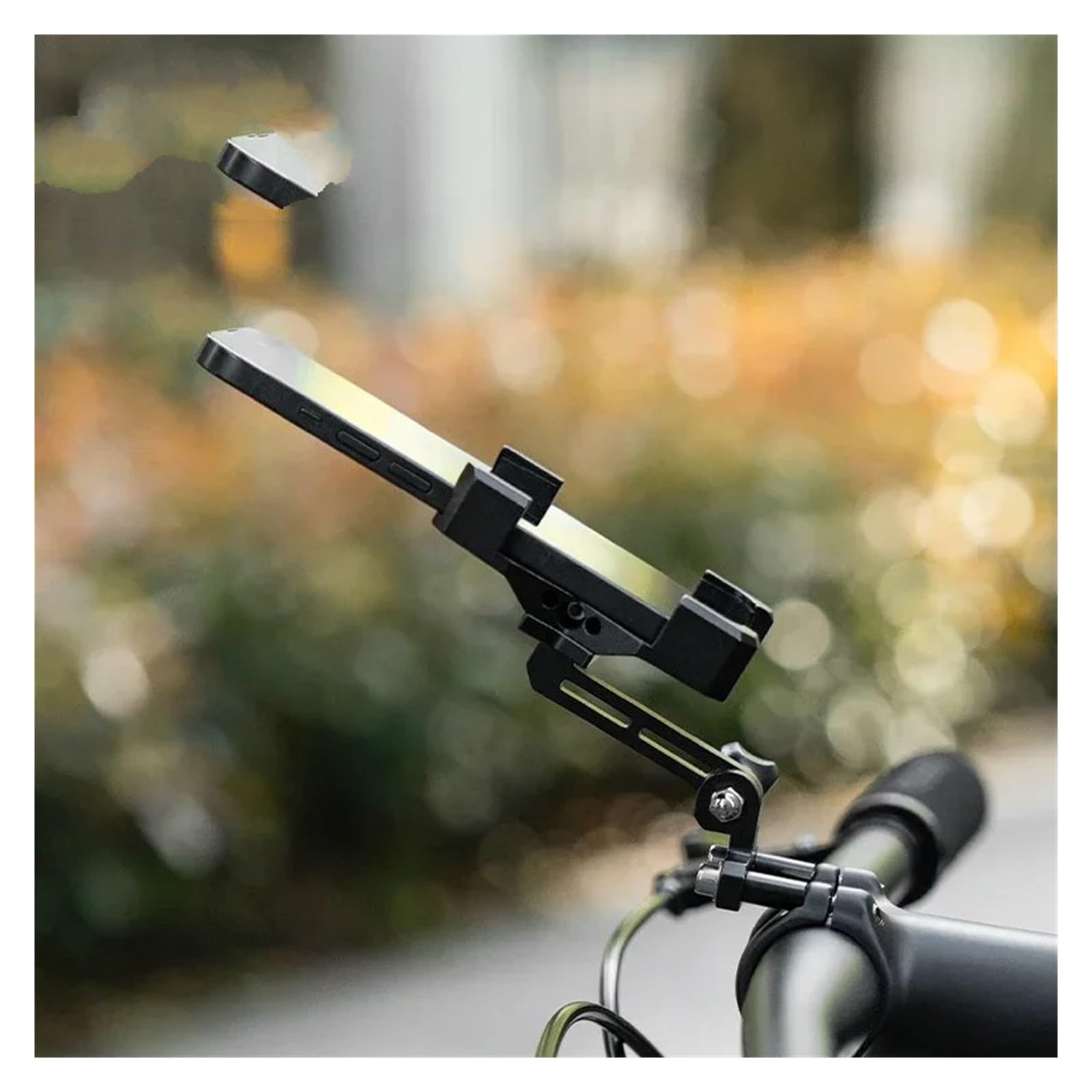 Telephone Moto Rotation Support De Téléphone Vélo en Alliage Aluminium Coussinets Antidérapants Support Téléphone Portable 4,7 À 7,09 Pouces Résistant Aux Chocs Porte Téléphone Vélo(01)