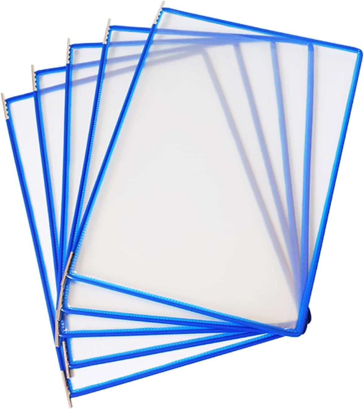 Expositor de Pared para pósteres y Libros, Soporte para Lista de Precios A4 con 10 Paneles y Soporte para Hojas para Documentos tamaño A4 y Carta (Naranja)