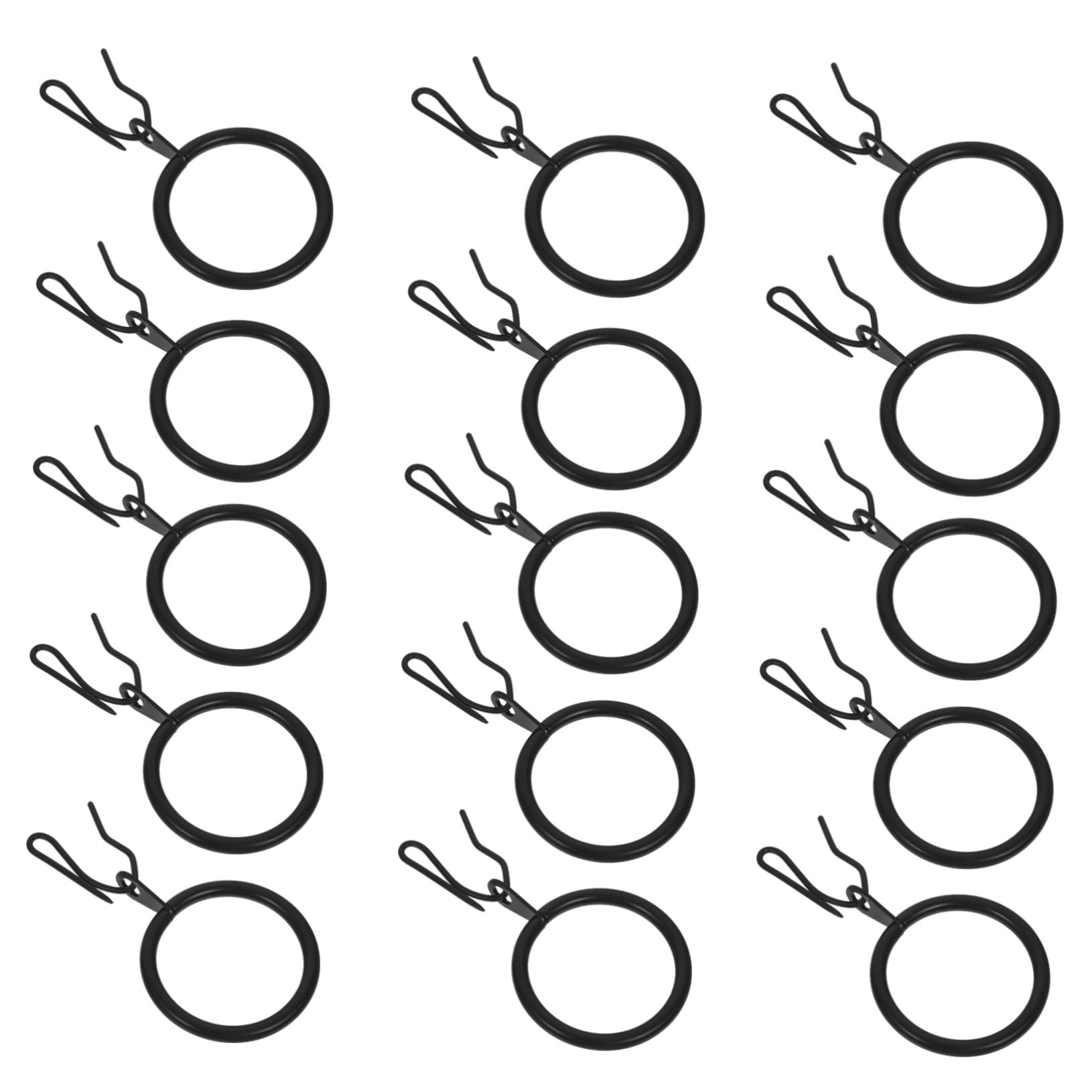IWOWHERO 40Sets Iron Curtain Hanging Rings with Hooks Shower Curtain Accessories Flexible and Easy to Use for Bedroom and Bathroom High Grade Iron Material