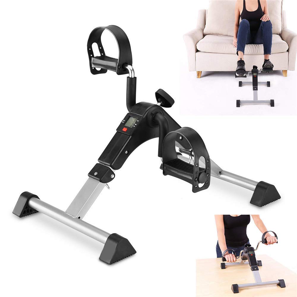 Venditore ambulante Pieghevole Deluxe con Display elettronico, Venditore ambulante di Cyclette per Il Recupero di Gambe e Braccia, Attrezzatura da Palestra per Riabilitazione Fitness per Anziani, PT