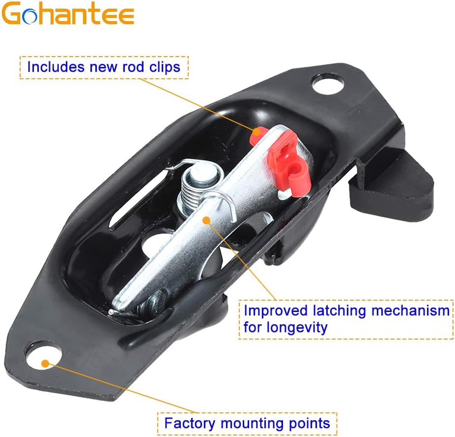 gohantee Tailgate Latch Lever with Striker Bolts Replacement for 1999-2007 Chevy Chevrolet Silverado GMC Sierra 1500 2500 350 Cadillac Escalade Ext Left Right Tailgate Lock 15921948 15921949