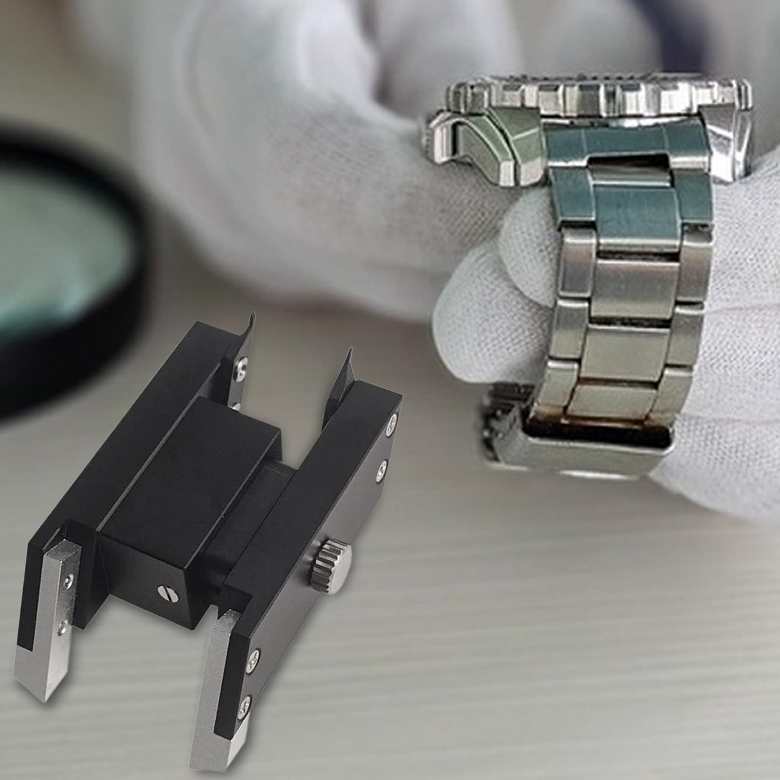 Démontoir De Goupille pour Bracelet De Montre | Outil De Démontage Ajustable Et Portable,Kit De Réparation Horlogère,pour Réparation À Domicile Remplacement Changement Ajust