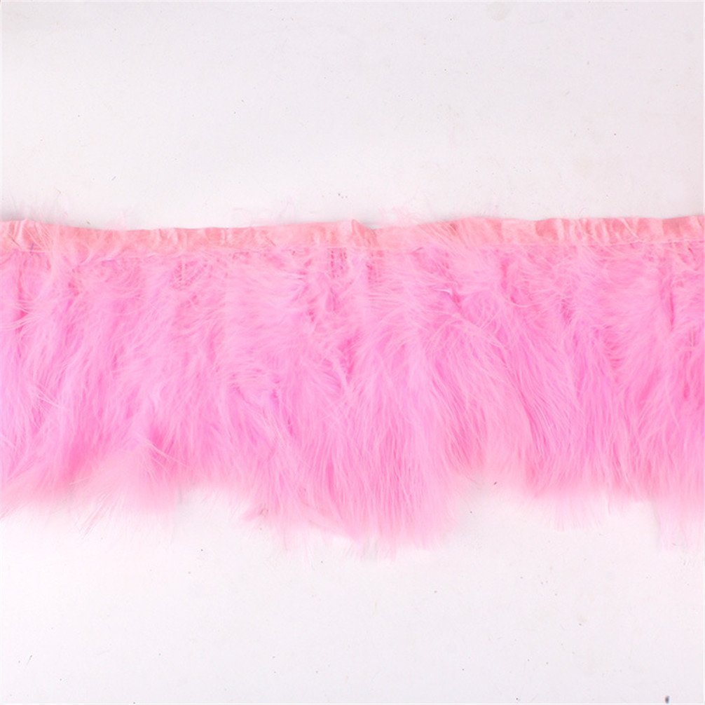 Adamai Dyed Marabou Turkey Fluff piuma frangia Fashion party Dress confezione da 10 meters Mocassini eleganti da donna