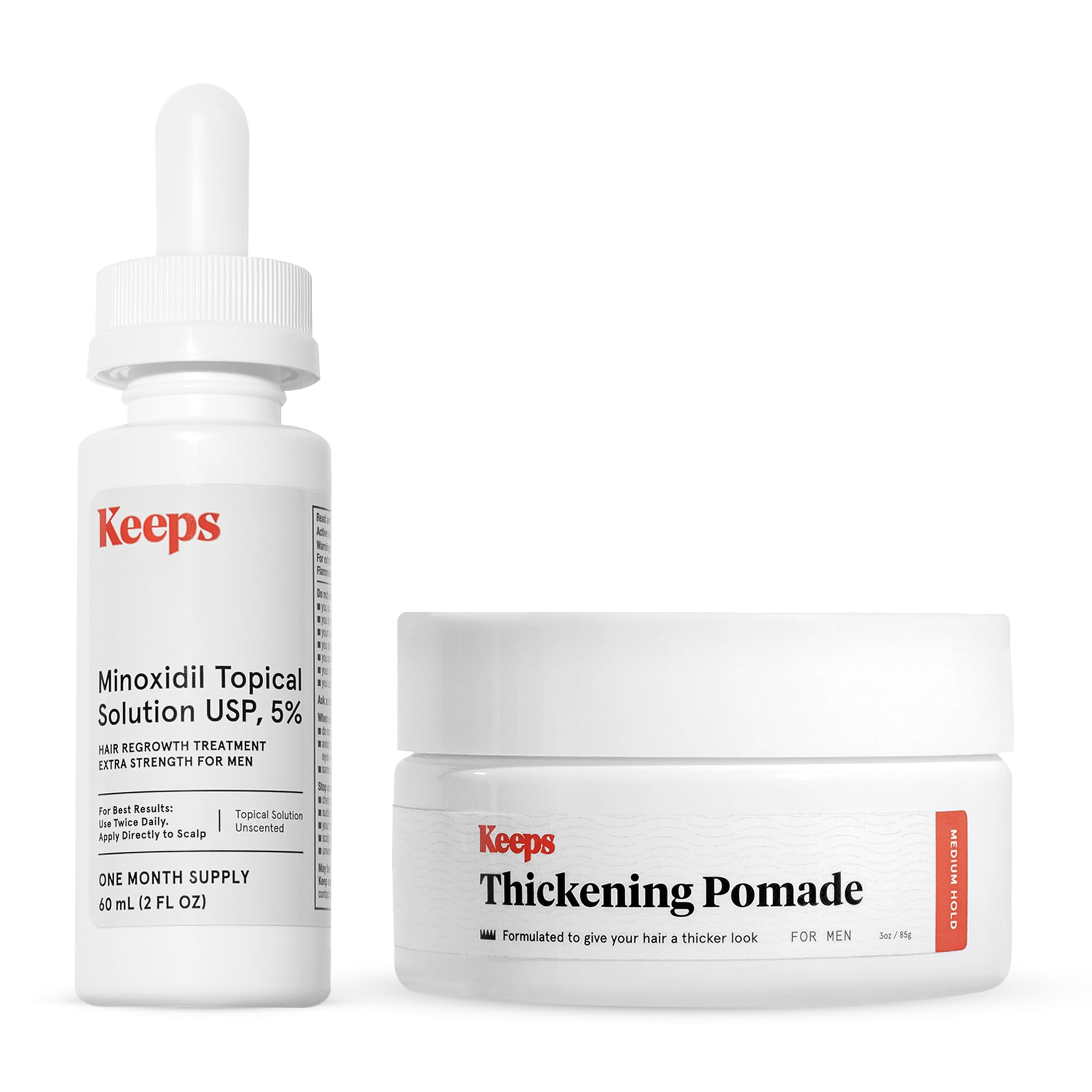 Keeps Minoxidil Topical Hair Growth Solution Thickening Hair Pomade for Men Bundle