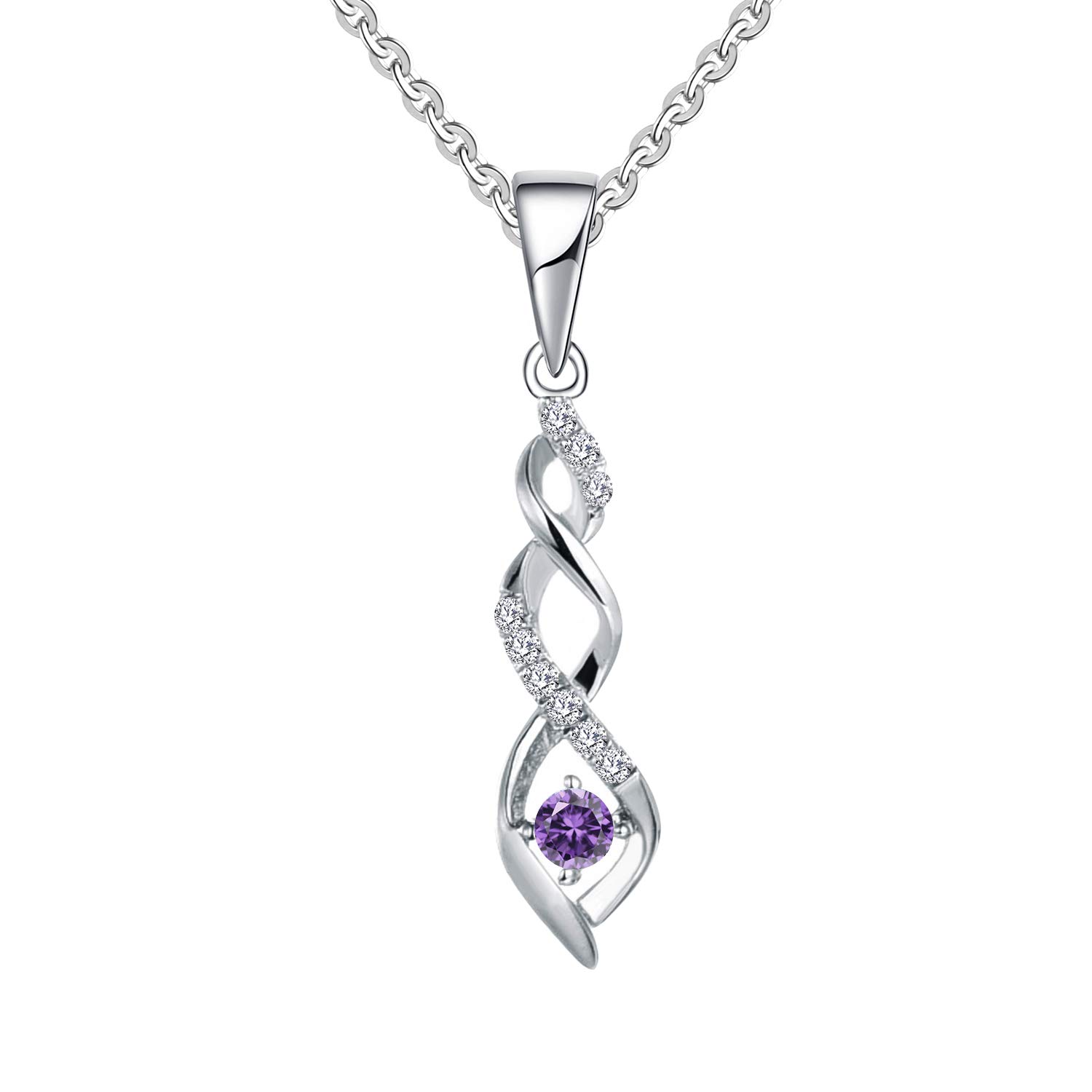 JO WISDOM Damen Halskette Sterling Silber 925,Kette Anhänger Unendlichkeit Infinity mit 3A Zirkonia,Schmuck für Frauen