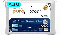 Travesseiro Sonos Puro Visco Nasa Alto 14cm De Altura