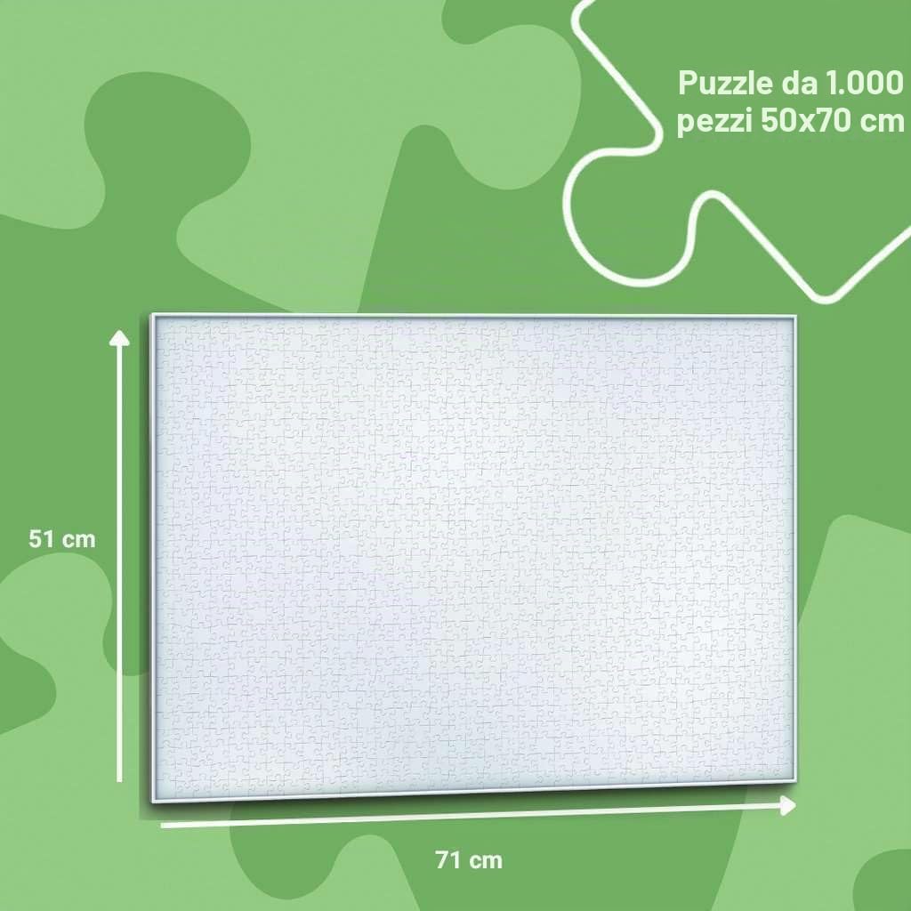 Cornice per puzzle Ravensburger, bianca, 17901, dimensioni 70,4 x 50,4 cm, adatta per puzzle da 1000 pezzi