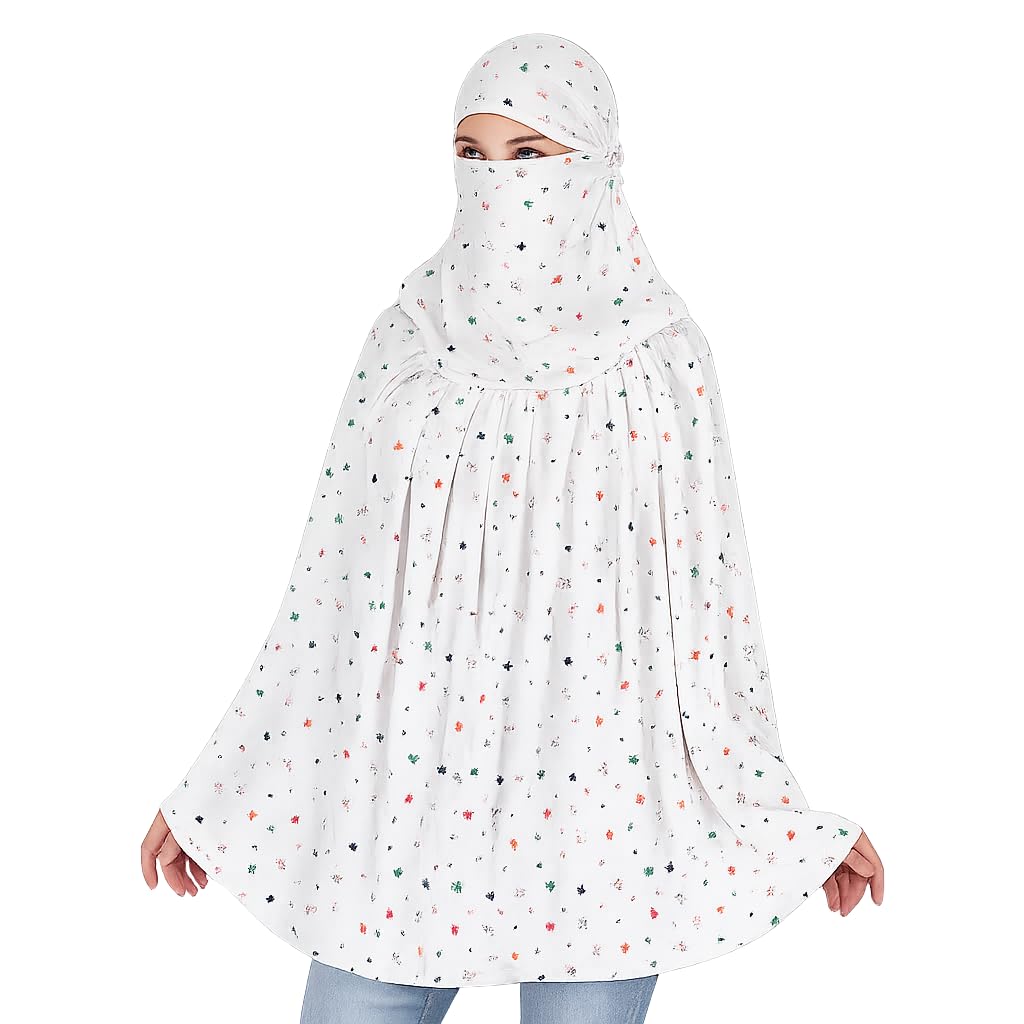 harshti Women Cotton Scarf Mask for Sun Protection, Dust & Heat Cover | Full Head Neck Face Cover | Breathable Outdoor Hijab Scarf | Lightweight Printed Scarf Mask for Travel, Riding & Daily Use-picture-51