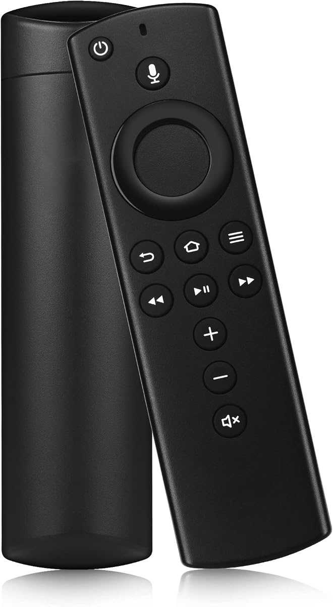 Control remoto por voz de repuesto para FireSeries TV Stick (2.ª/3.ª generación/Lite/HD), para Fire Stick 4K (Select/Plus/Max/1.ª/2.ª generación), control remoto FireStick para Smart TV de 3.ª generación y Cube (2.ª/3.ª generación)