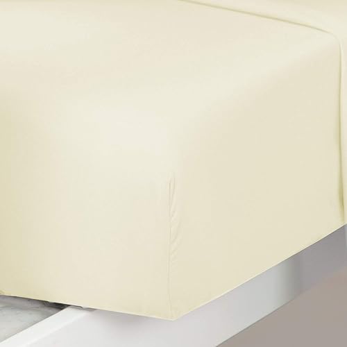 Miniatura 2 de PLAIN PRINTED LINEN Juego de sábanas de 3 piezas, sábana bajera ajustable 100% algodón, sábana encimera y funda de almohada sobre para niños, juego