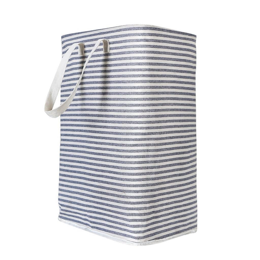 Folding dirty laundry basket, 72L Striped Hamper Foldable Washable Multicolor 15.7x11.8x23.6in(B)