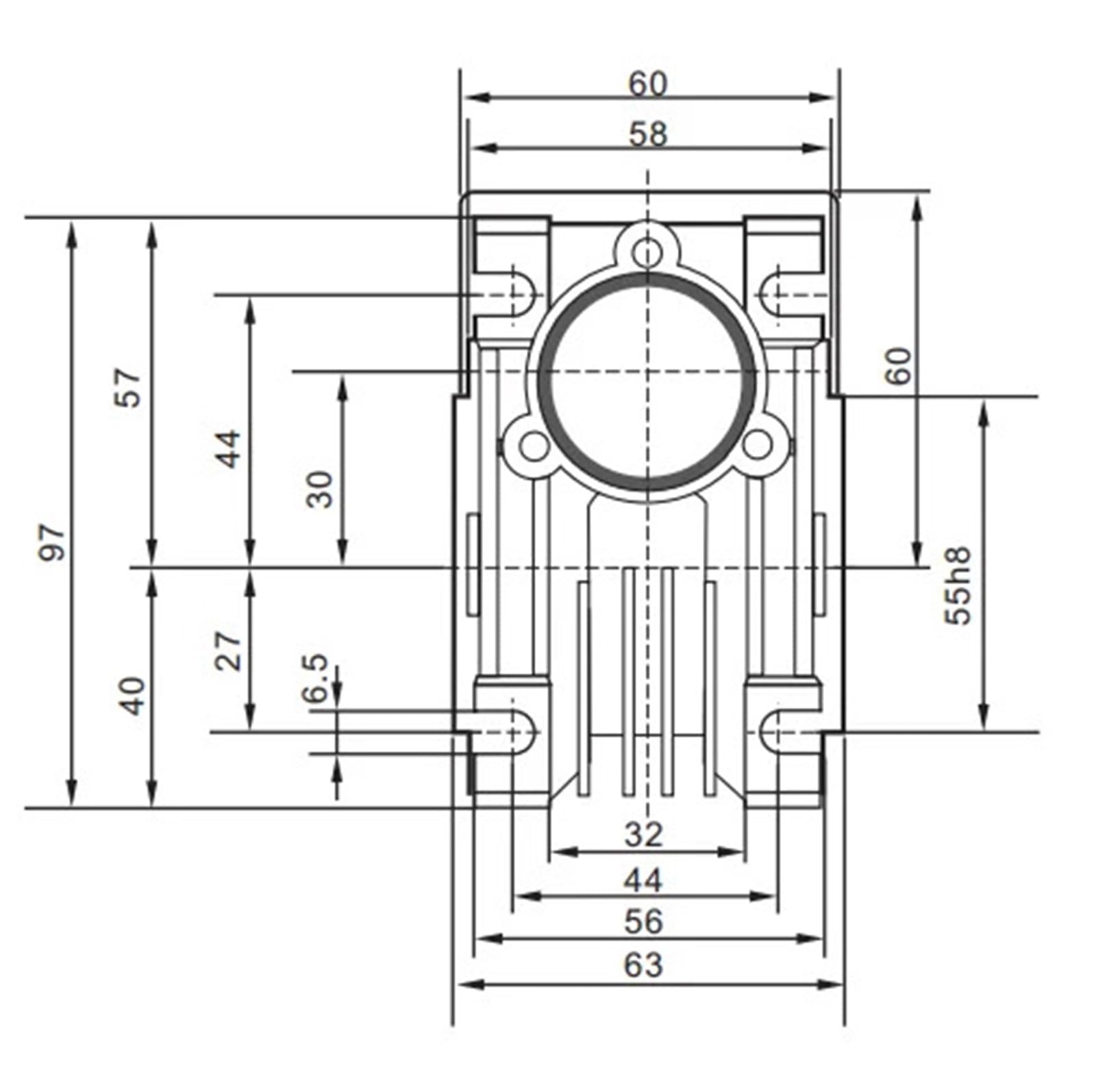 Bürstenloser DC Motor 100W 24V mit Bremse und Schneckengetriebe BLDC