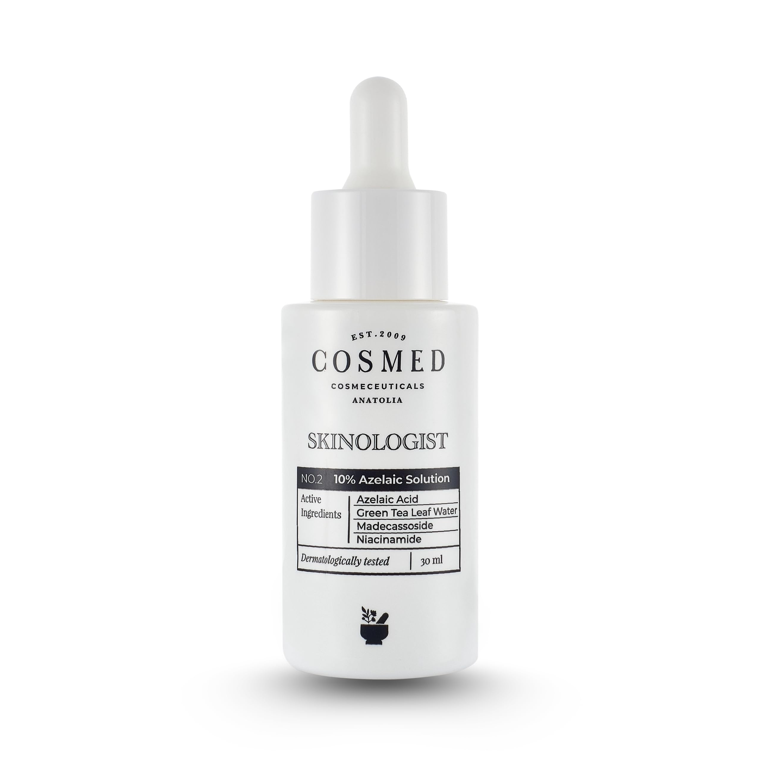 Cosmed Azelaik Asit ve Yeşil Çay İçeren Leke Karşıtı Serum - 10% Azelaic Solution - 30 ml