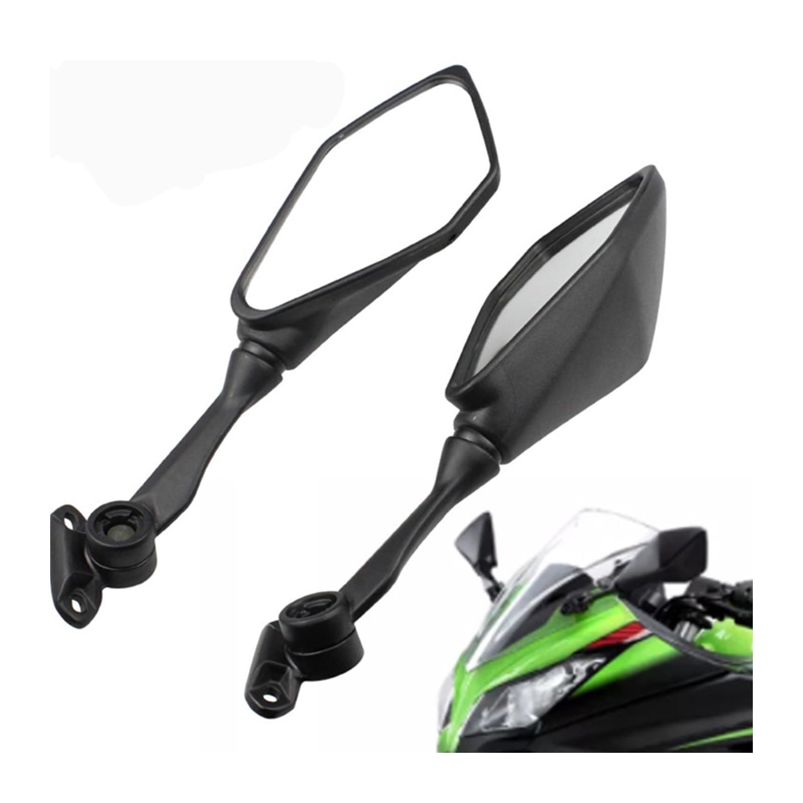 Rétroviseurs Moto Guidon Rétroviseurs Pliables Et Réglables pour Moto, Rétroviseur Vélo Sport pour Ninja125 250 300 400 650 1000 H2 pour H2R pour ZX6R Miroirs Guidon Moto
