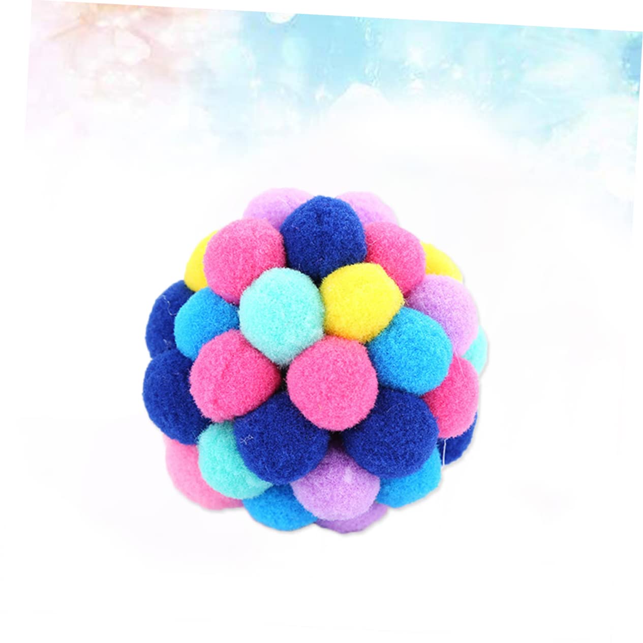 HANABASS Cat Toys Set Bouncy Ball Bell Kitten Toy Balls for Cats for Play Random