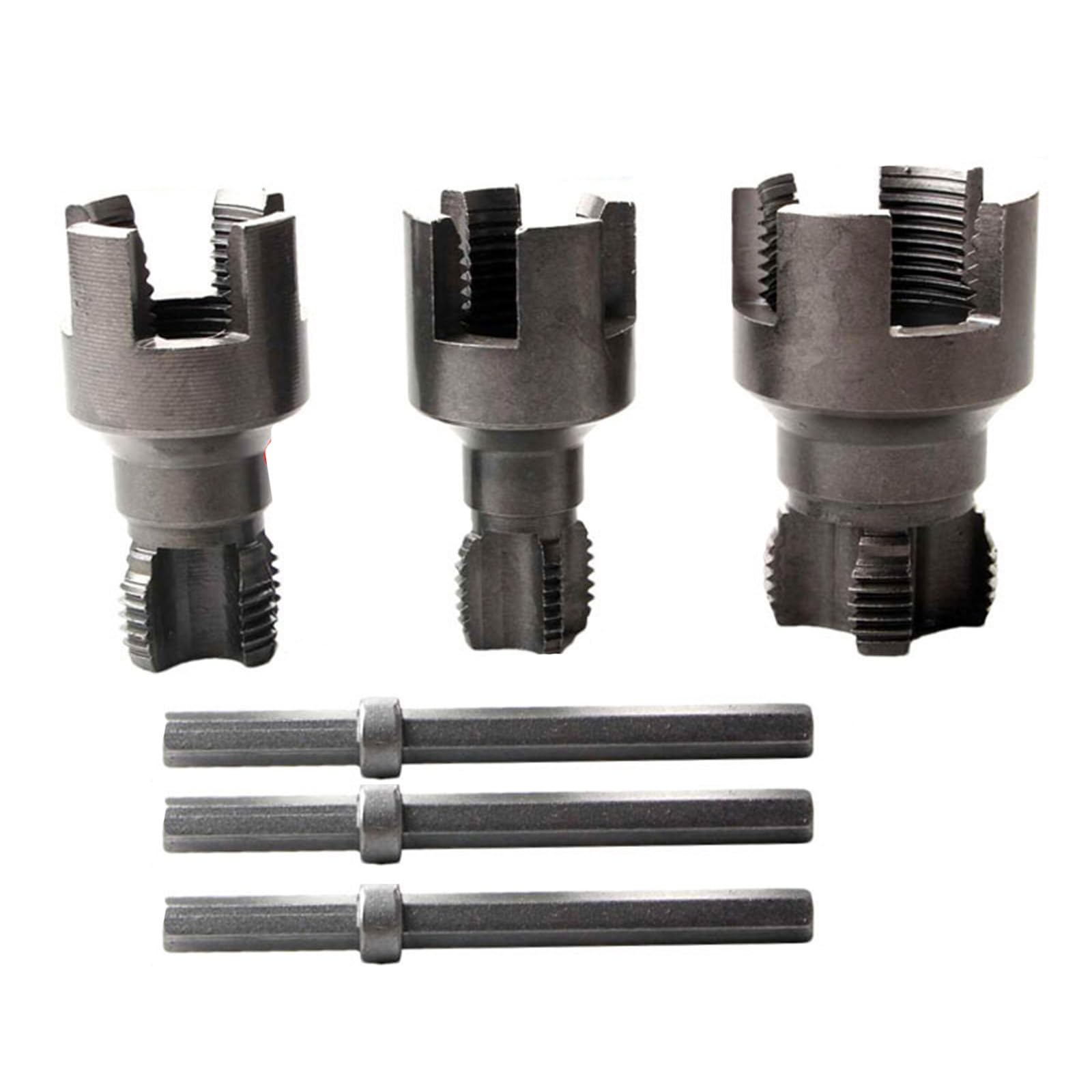 Tsophreniq 3Pcs Water Pipe Internal Thread Opener Tapered Thread Tap Opener For Pvc Accessories Ergonomic Handle Pipe Cutter