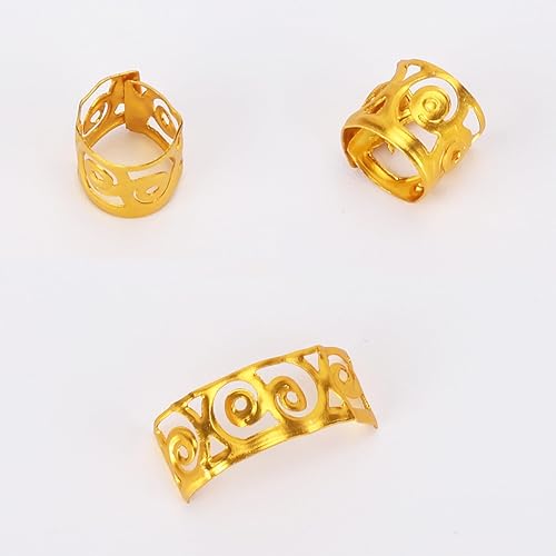 Miniatura 10 de 200 rastas de cuentas trenzadas para el cabello clips de anillos de pavor cerraduras de pavor puños de metal decoración y accesorios de joyería