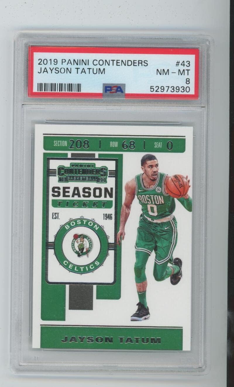 2019 Jayson Tatum Panini CONTENDERS #43 PSA 8 NM Boston Celtics NBA Graded Basketball Card