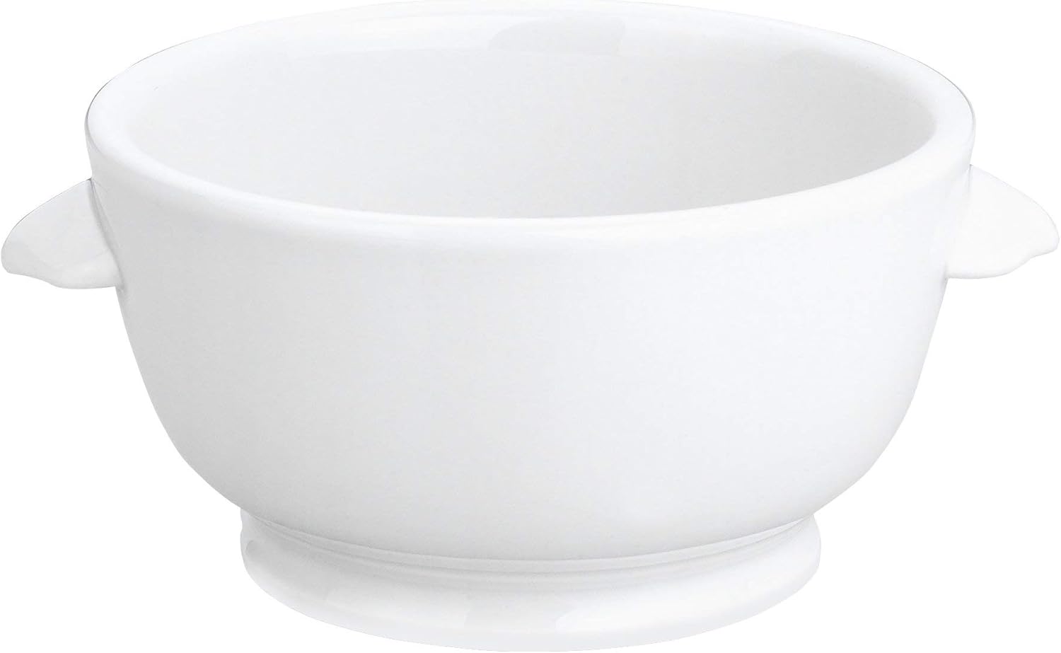 Pillivuyt, Classic White Porcelain French Onion Soup Bowl, with Ears, Imported from France, Oven to Microwave to Table