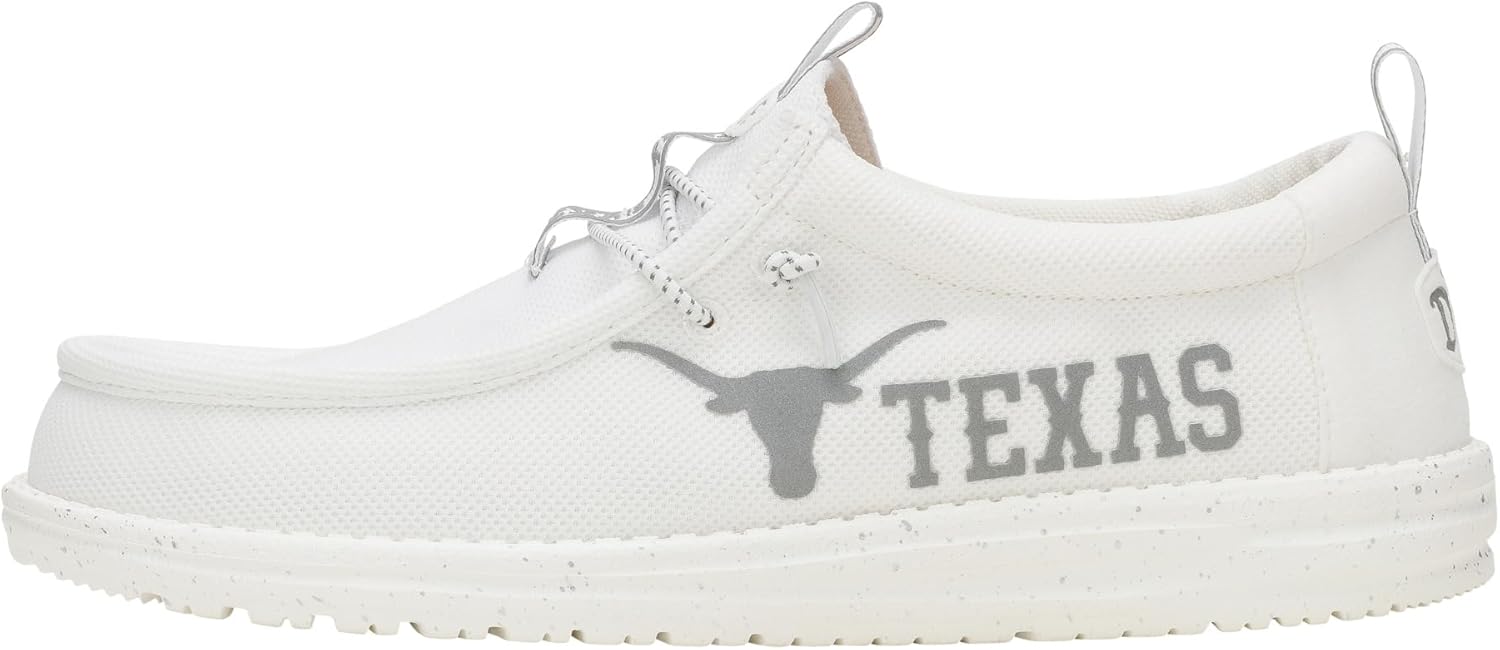 HEYDUDE Wally Collegiate Whites, Mens Shoes, Men's Slip-on Loafers, Comfortable & Light-Weight