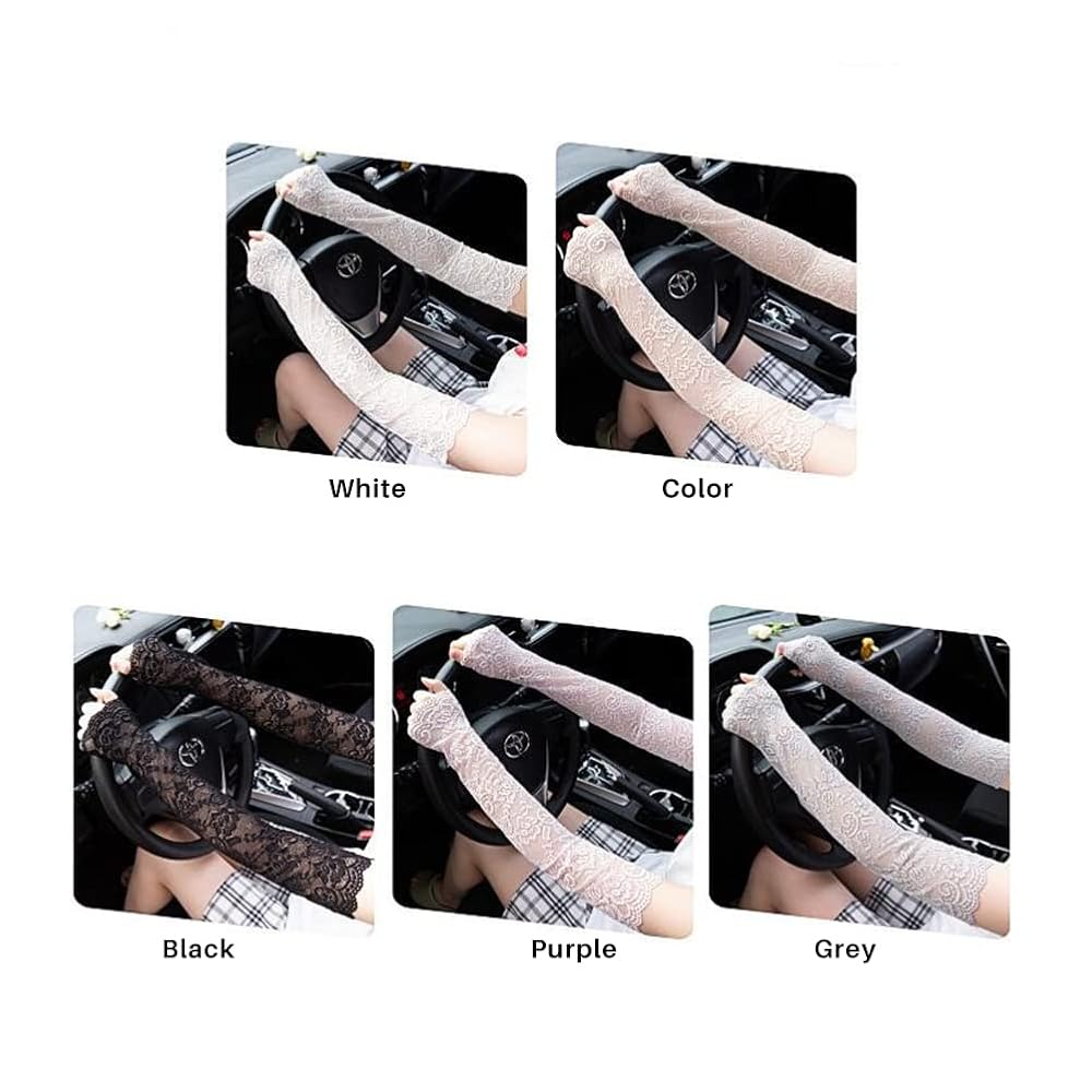 Maniche In Pizzo Anti-UV Per Donna - Protezione Solare Elegante - Foto 9