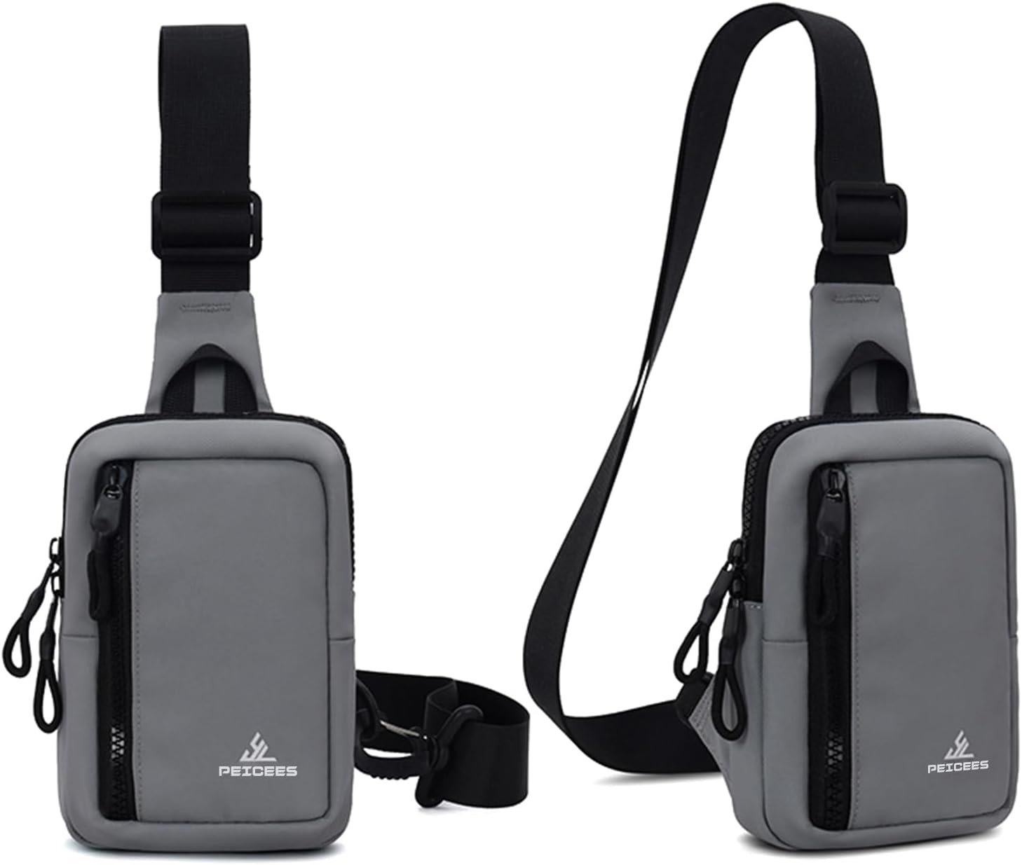 Peicees Small Crossbody Bag for Men Women Mini Sling Bag Travel Running Phone Daypack Cross Body Shoulder Bags with Keyholder - Image 8