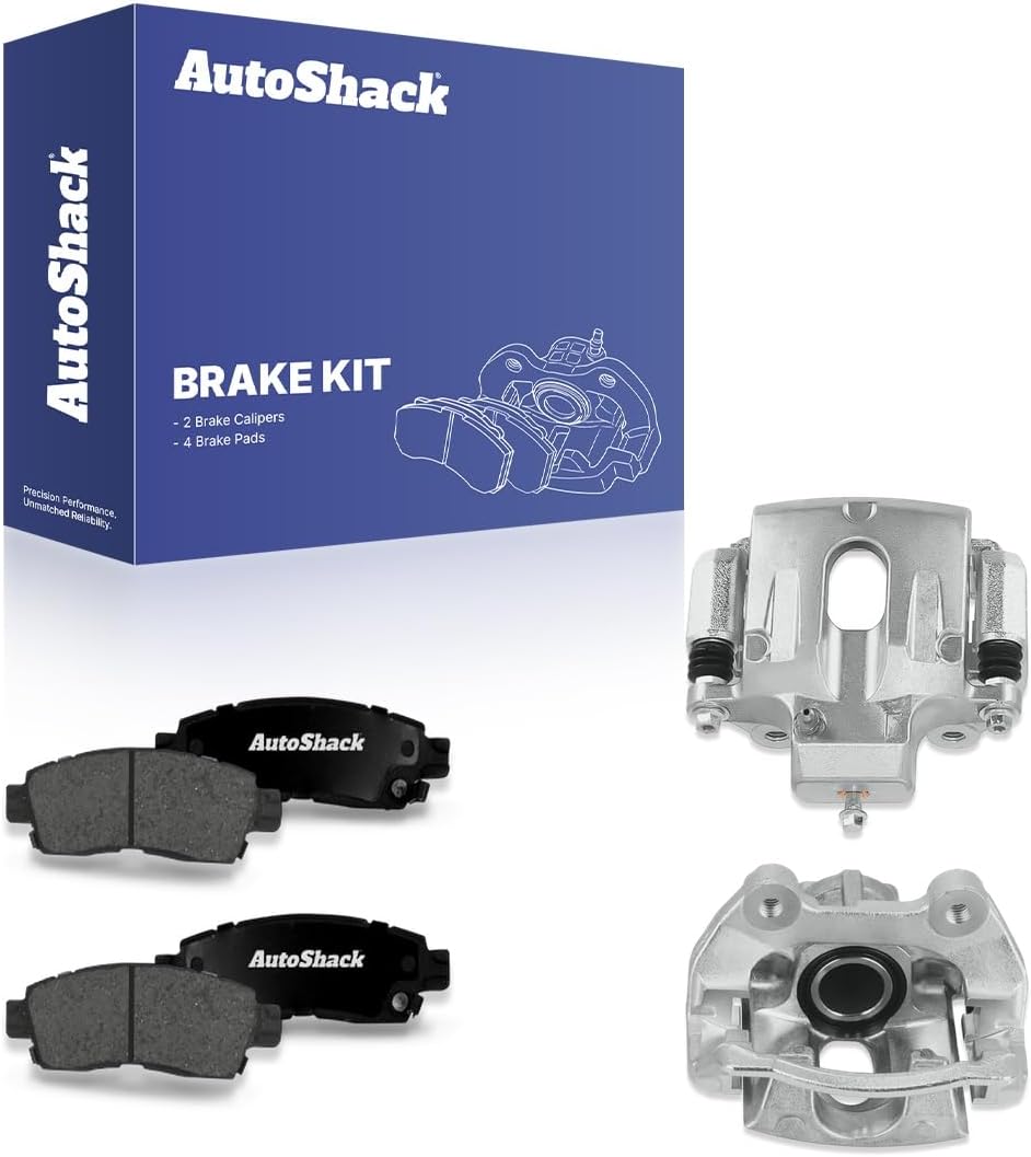 AutoShack Rear Brake Calipers + Premium Ceramic Brake Pads Replacement for 2007-2016 GMC Acadia 2009-2017 Chevrolet Traverse 2008-2017 Buick Enclave 2007-2010 Saturn Outlook 6-PC Kit