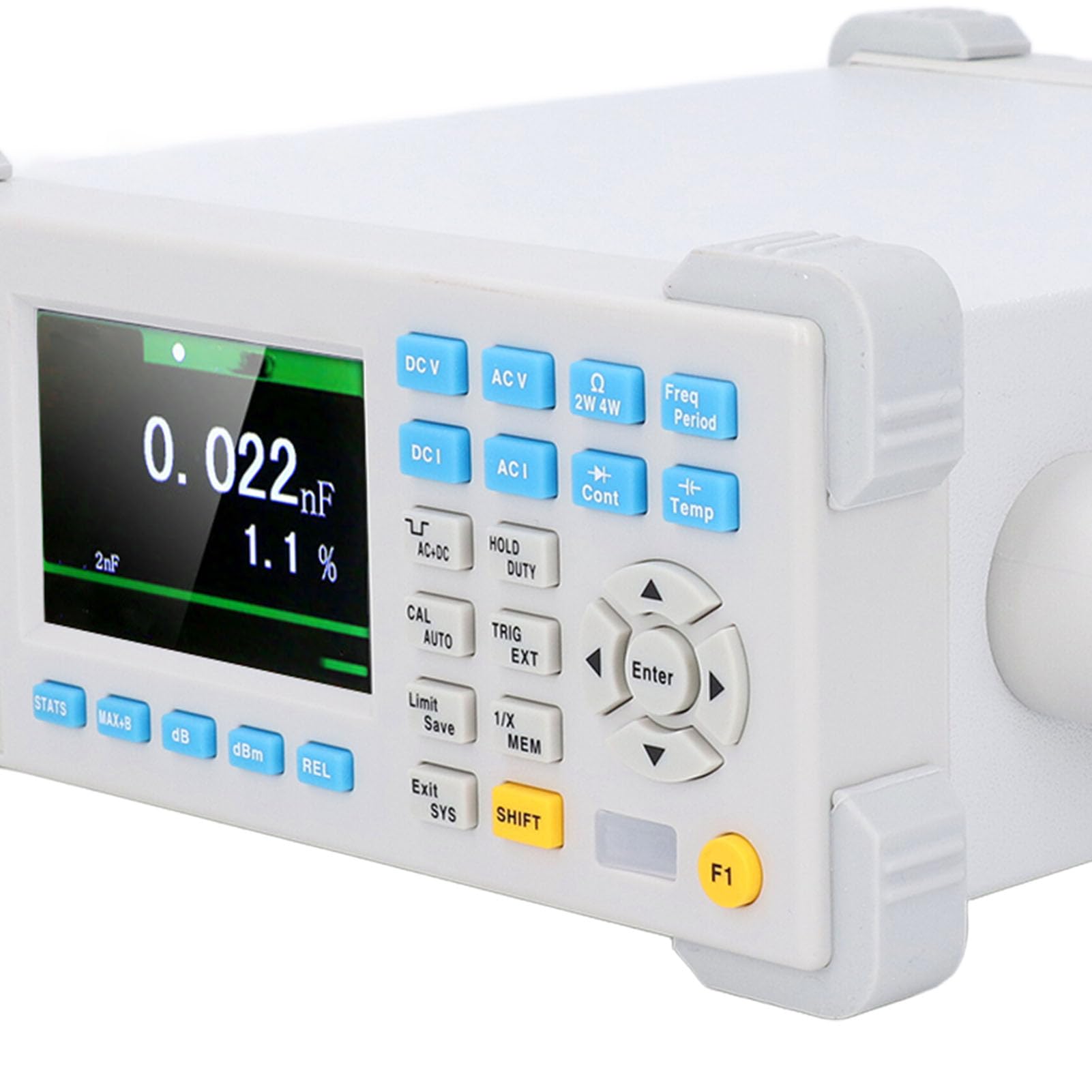 Digitales Desktop-Multimeter, Hochauflösendes Tisch-Widerstands-Kapazitätsmessgerät für Instrumente, Fabriken, Radios (EU-Stecker 200V-240V)