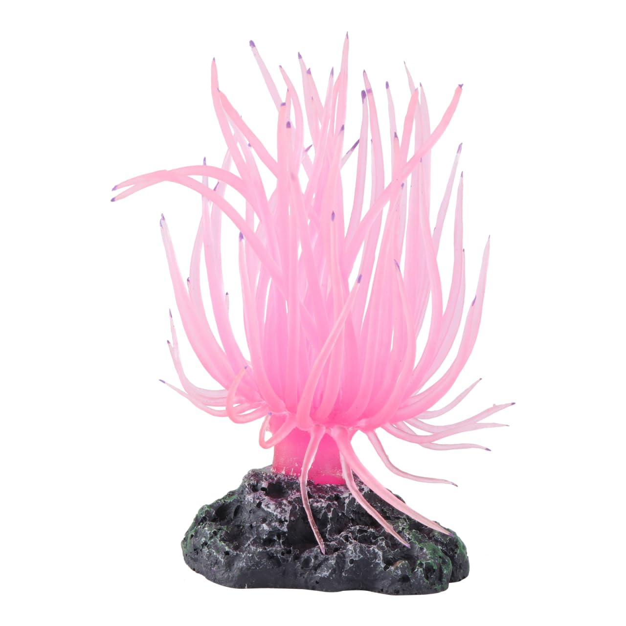 Toddmomy Pink Artificial Coral Aquarium Decoration 3.15In Fish Tank Ornament with Stable Base for Home Water Landscape and Fish Tank Decor