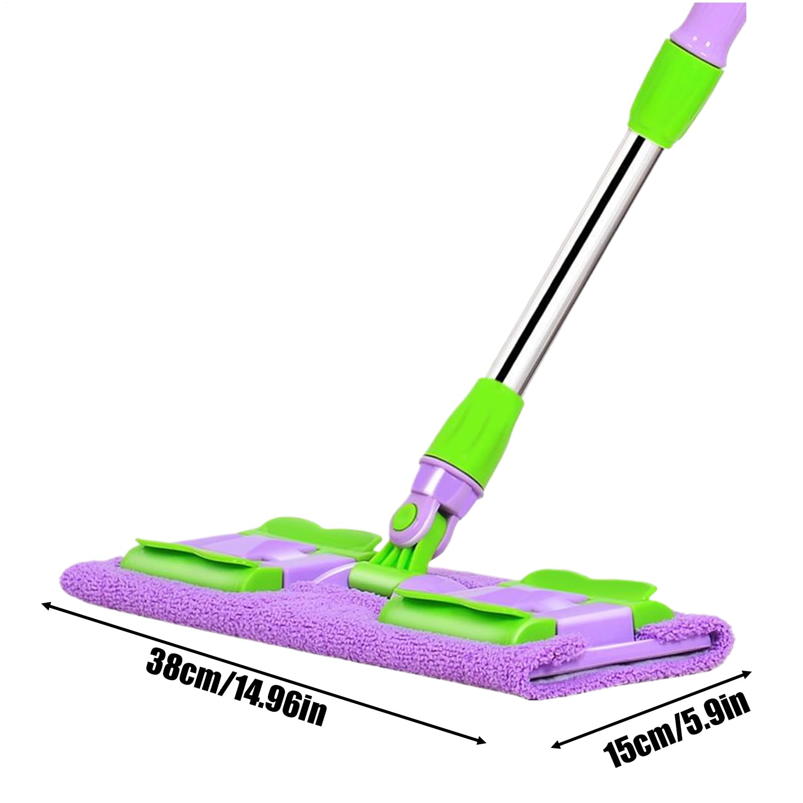 Mopa para Suelos Madera Mango telescópico Giratorio 360 Grados e Incluye | Mopa limpiadora con 4 almohadillas lavables Herramienta de limpieza para suelos de baldosas, laminado