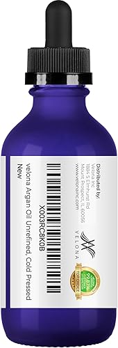 Miniatura 3 de velona Aceite de argán  2 onzas líquidas (con gotero)  100% puro y natural  Aceite de Marruecos  Cuidado de la piel, cuerpo y cara  Protector de