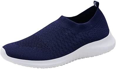 konhill Men's Athletic Walking Shoes - Lightweight Casual Knit Slip on Sneakers