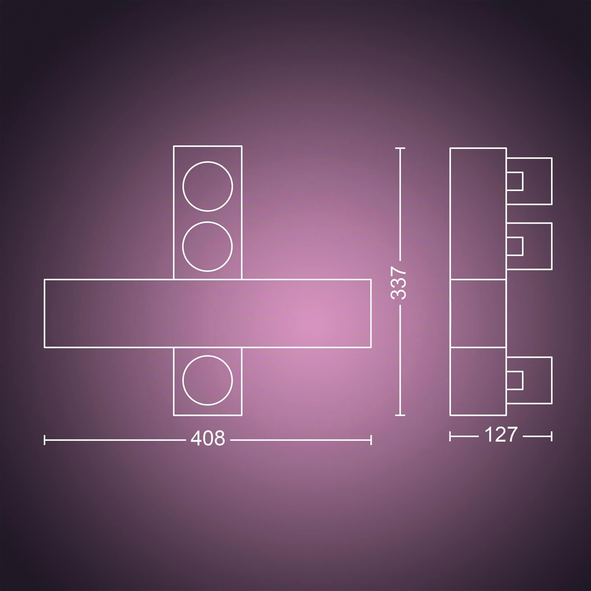 Philips Hue – Lámpara inteligente Hue Centris, con 3 Focos LED Inteligentes cruzados, Luz Blanca y de Colores, Compatible con Alexa y Google Home, 40cm - Color Negro [Clase de eficiencia energética A]