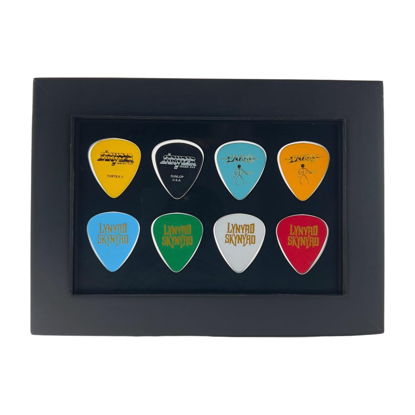 4"" x 6"" DOUBLE SIDED Horizontal Guitar Pick Display Frame - Black - 8 Picks, 4x6HBlk