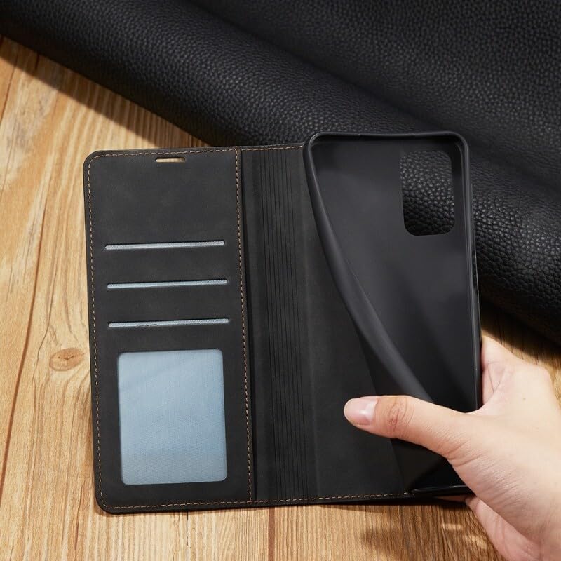 Étui portefeuille compatible Samsung Galaxy S23 clapet cuir marron - 3